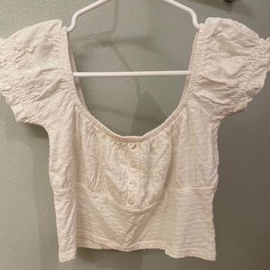 BILLABONG - white textured blouse